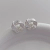 Geométrico metal triangular esmerilado pequeño aretes simple aretes versátiles moda personalidad nuevo s925 plata agujas auriculares cuidado del oído Specification image